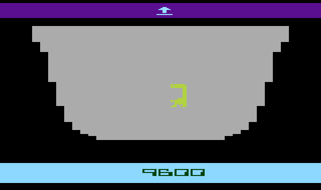 E.T. au fond d’un puits gris dans le jeu Atari 2600
