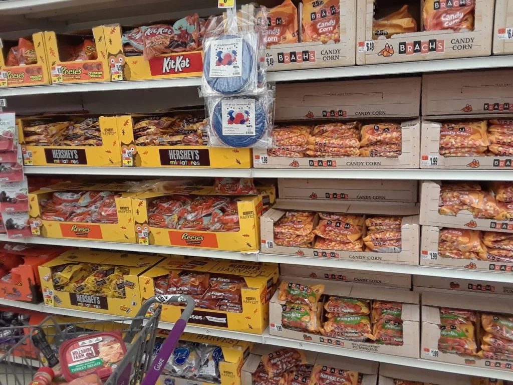 Un assortiment de friandises d’Halloween — photographie de contexte