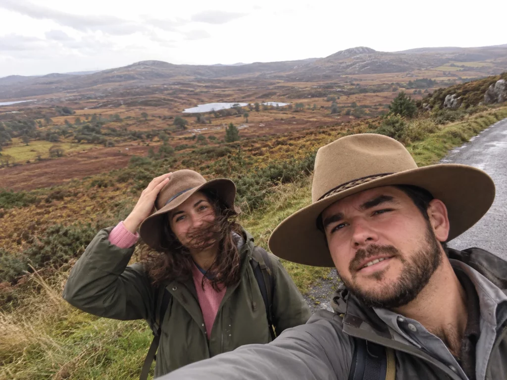 Selfie de Mathis et Claire au-dessus du marais