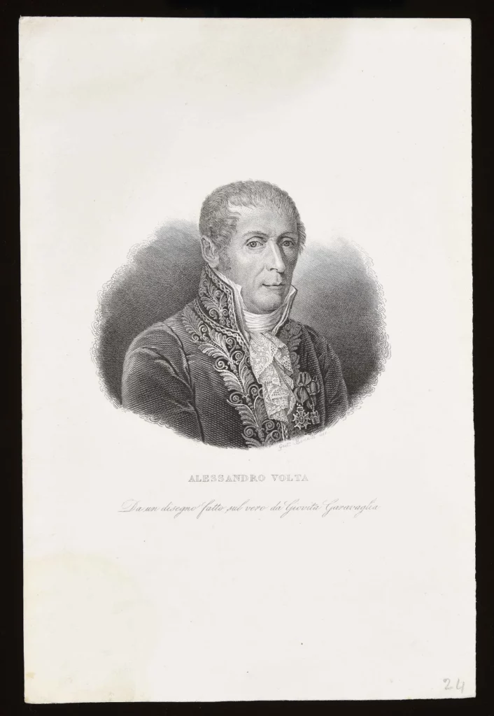 Alessandro Volta, dans une gravure de Gaetano Bonatti publiée en 1837