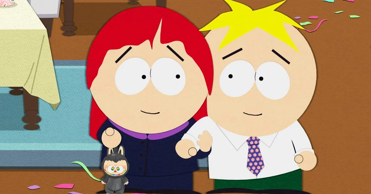 Red et Butters avec une Labubu dans South Park