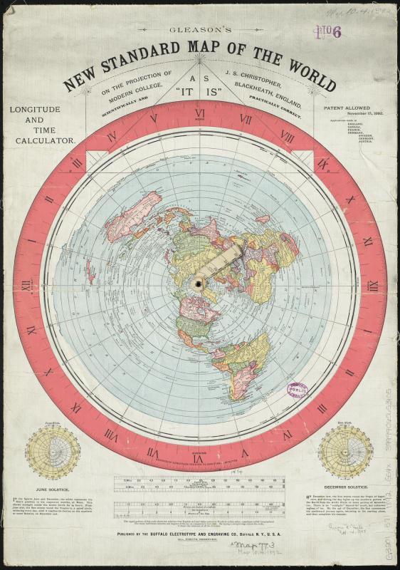 La New Standard Map of the World d’Alexander Gleason, publiée en 1892