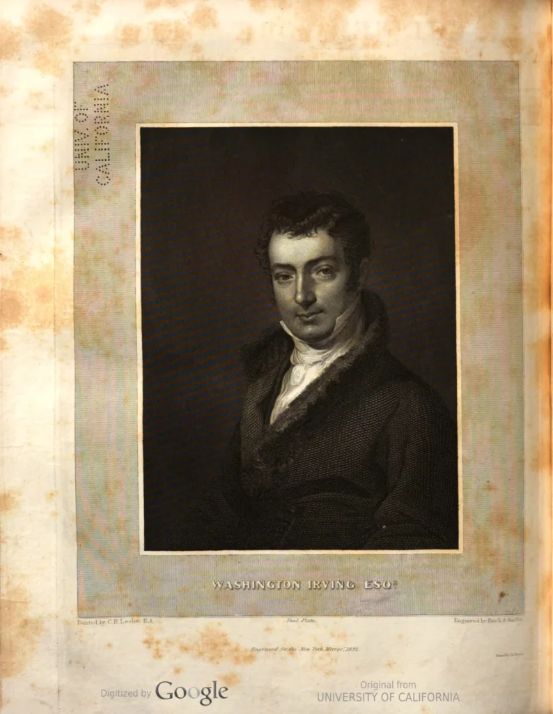 Washington Irving dans une gravure publiée en 1832